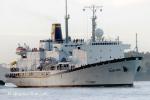 ID 6909 GOLDEN BEAR (1989/12517grt/IMO 8834407, ex-USNS. MAURY) a training ship operated by the Cailfornia Maritime Academy, arriving in Auckland, NZ.
She last visited Auckland in July 2002.